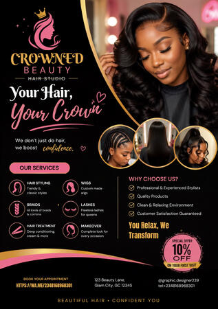Hair Salon Promotional Flyer Hair Salon Promotional Flyer